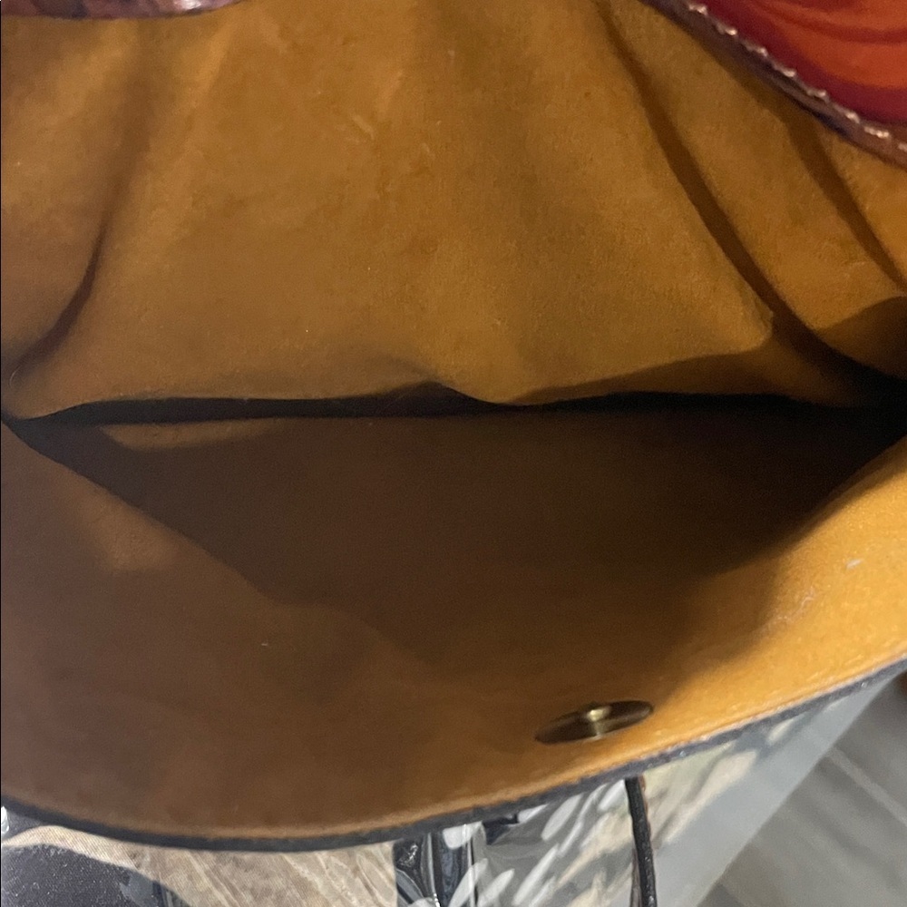 Patricia Nash Floral Brown Leather Women's Bag - Picture 6 of 10